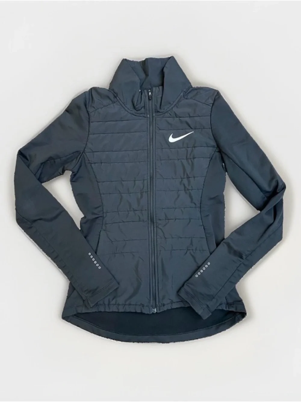 Nike Quilted Hybrid AeroLayer Performance Running Jacket Black XS